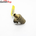 GutenTop alta calidad y Hot Sales Iron Handle Original Color NPT 1 / 4inch válvula de bola de latón para el gas